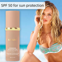 SONGQEE 4 In 1 Foundation Liquid, Hydrating Medium Full Coverage Concealer with Spf 50+, Bio Foundation Light, Color Correcting Primer, Natural Face Base Tone Makeup, Longwearing & Waterproof