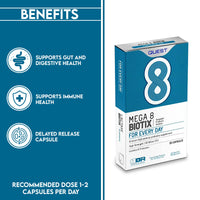 Quest Mega 8 Biotix Probiotic Capsules 30 Billion CFU for Immune & Digestive Support. Helps Restore Gut Friendly Bacteria & Regulate Immune Responses. (30 Capsules x 2 Pack)
