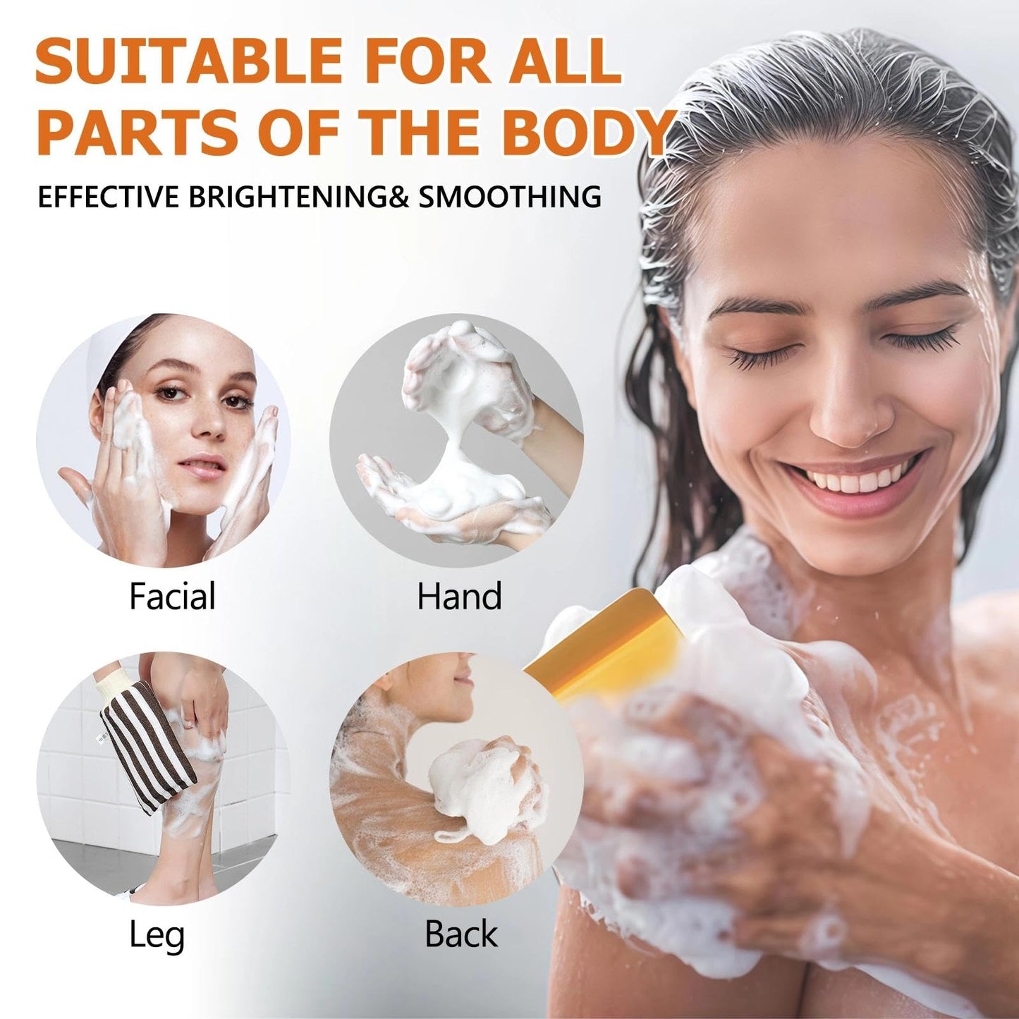 2PCS Wormeer Turmeric Soap Bar, Tumeric Soap for Face & Body,Turmeric Cleansing Bar, Rich in Narious Nutrients, It Is Equipped with a Foam Net to Improve Fine Lines