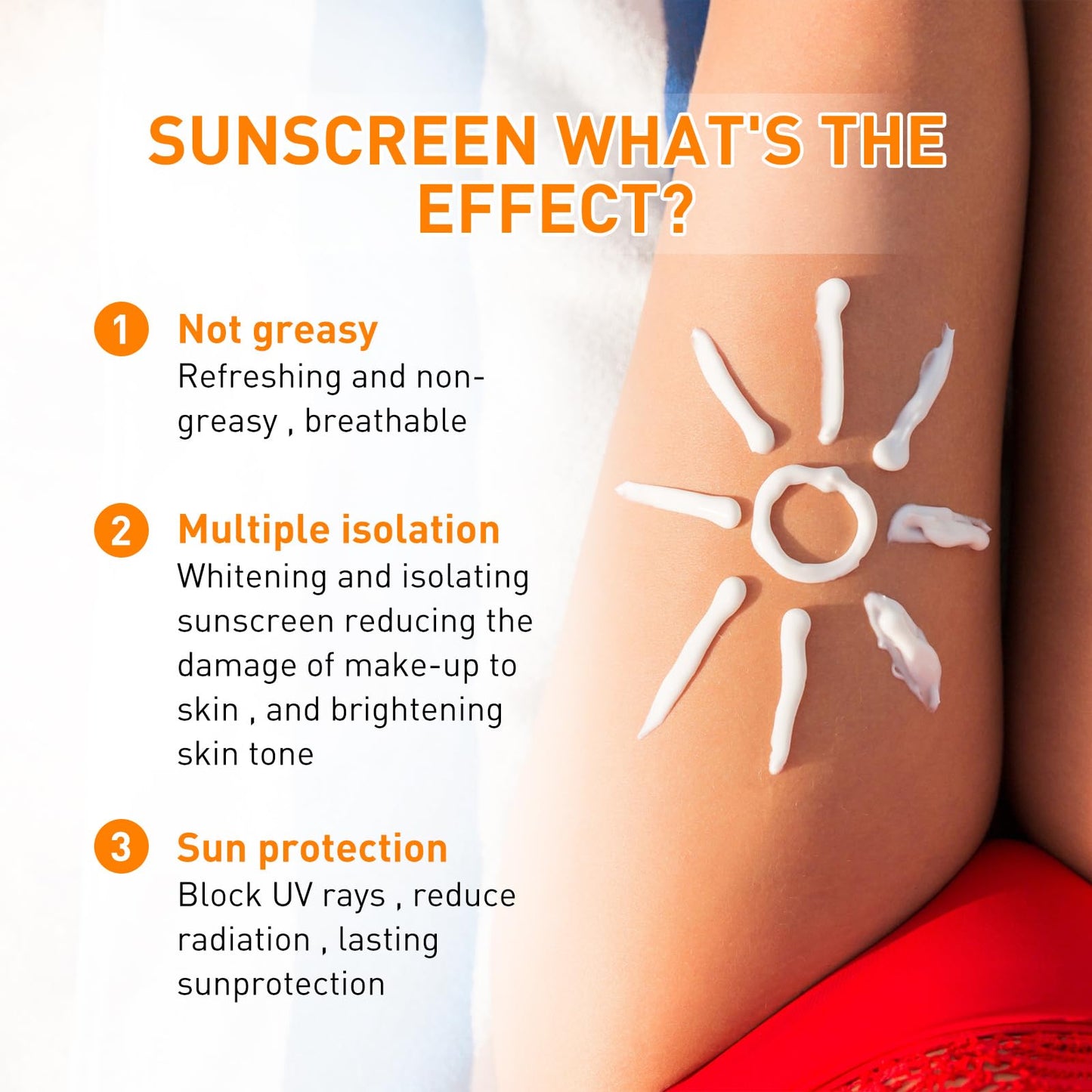 IZBEAUVO Face Sunscreen, Waterproof Sunscreen SPF 90+, Suncream Factor 90 for Face PA+++, Refreshing Sun Cream Spf 90, High Protection, Invisible Fluid, Strong UVA + UVB Protetion, Moisturizing & Non Greasy