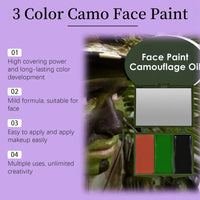 Siyinzu 3 Color Camo Face Paint,Eye Body Face Camo Paint,Camouflage Hunting Face Paint,Camo Face Paint,Camo Face Paint Stick Set,Face Paint Kit,Camouflage Face Paint,Camouflage Makeup(Green, Black,Brown)