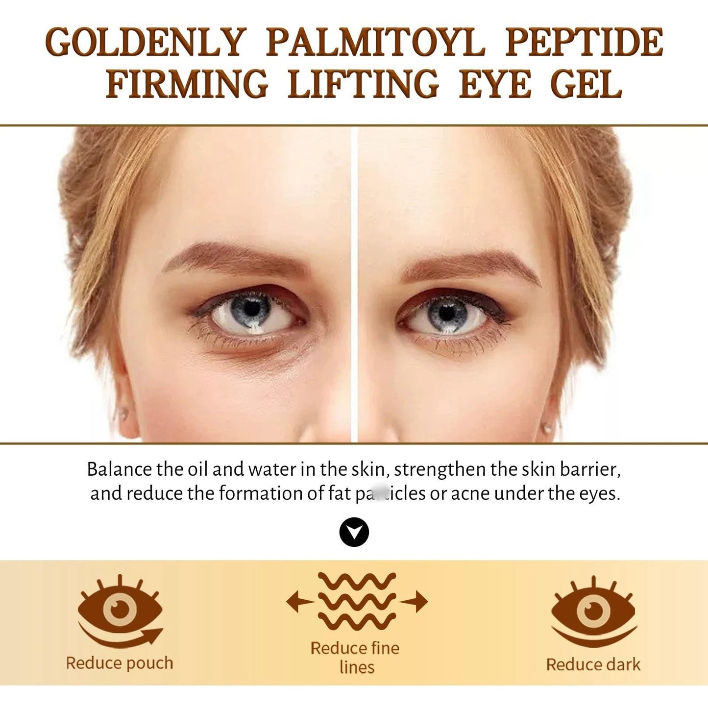 OuXing Caffeine Eye Serum,Under Eye Cream for Dark Circles and Puffy Eyes,Day & Night Eye Cream Anti Aging,Eye Serum with Massage Ball,Dark Circles Under Eye Treatment Women,Firming Ey/e Cre/am