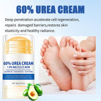 Urea Cream 60% for Feet & Dry Cracked Skin - Urea Foot Cream - Cracked Heel Repair Cream - Intense Moisturiser to Remove Hard Skin - Skin Care Hands & Feet