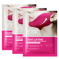 AurolaGlow Double Chin Lifting Mask - V Edge Patches Face Lift - V-Line Collagen Face Mask - 3 Pcs for Firming & Tightening Skin, Lifting Double Chin & Defining Jawline