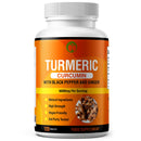 Natural Foundation Turmeric Curcumin & Black Pepper with Ginger | High Strength 120 Tablets 6000mg per Serving | Made in The UK | Natural Health Supplement for Men & Women (120)