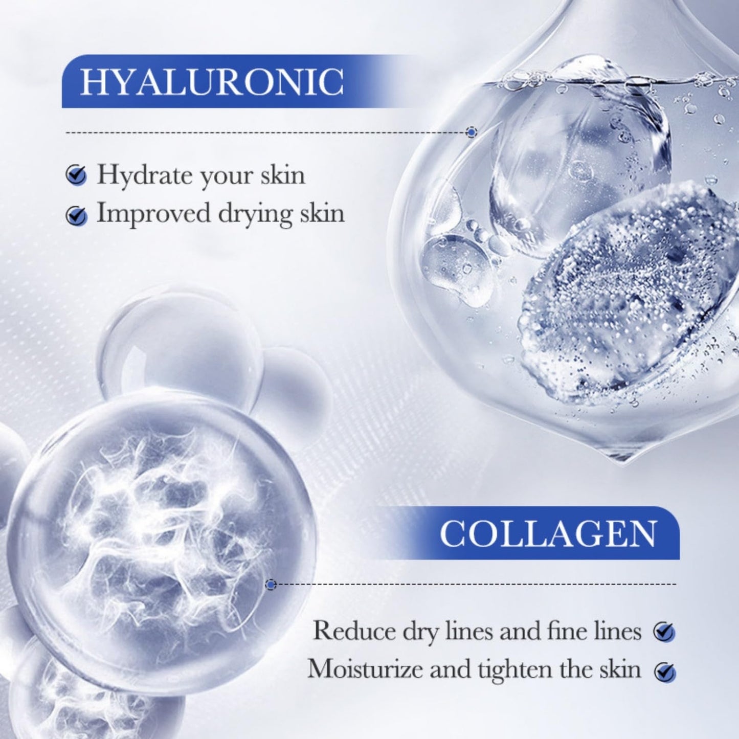 Cureluxe 5PCS Face Care Korean Glass Skin Collagen Mask - Anti-Aging&Anti-Wrinkles Collagen Face Mask - Korean Face Mask with Co-llagen,Hyaluronic Acid,Niacinamide - Kor-ean Skincare Hydrating Face Masks