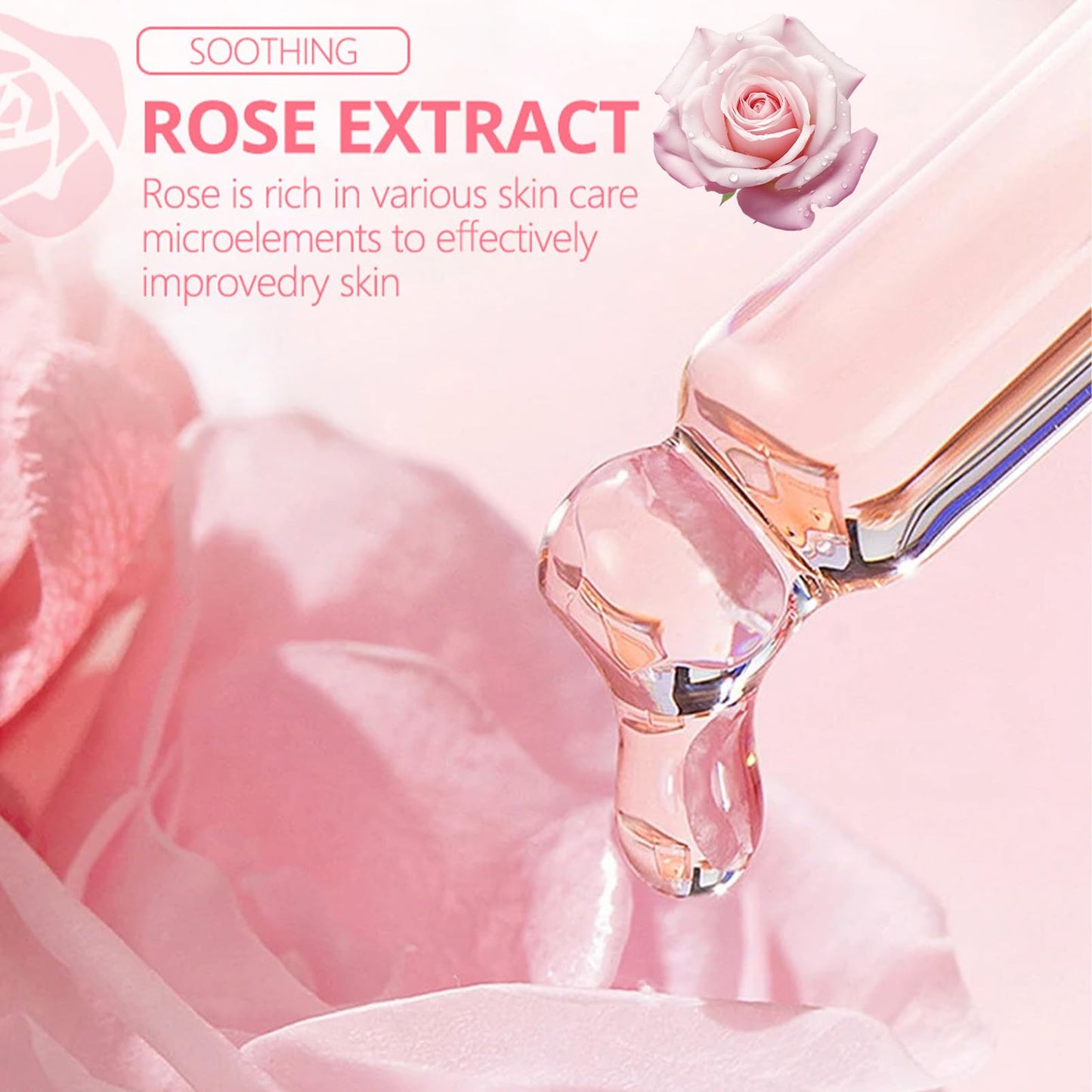 5PCS Rose Skincare Set - Skin Care Sets & Kits - Gift For Women With Cleanser,Eye Cream,Facial Toner,Facial Serum,Face Cream - Gifts For Teenage Girls - Pamper Gifts For Women for Deep Hydration