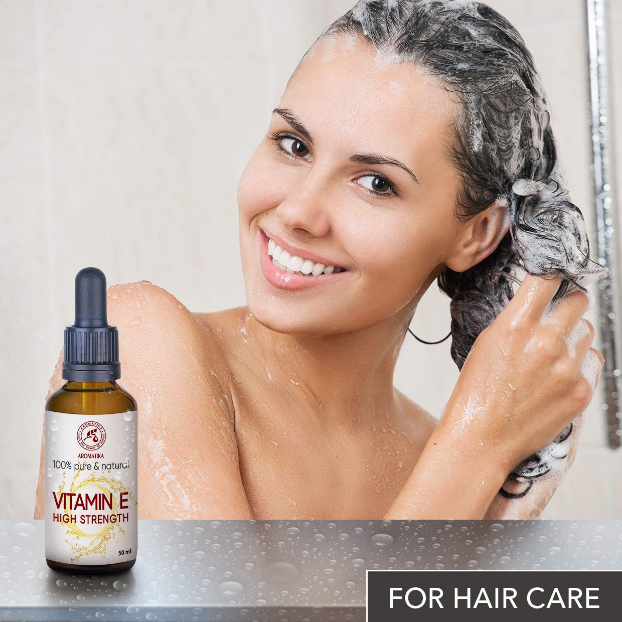 High Strength Pure Vitamin E - Concentrated Vitamin E Drops 30 ml - Tocopherol - Natural - Antiaging Vitamin E - Vitamin E for Vitamin E Oil - for Face - Skin - Hair - Nails - Lips