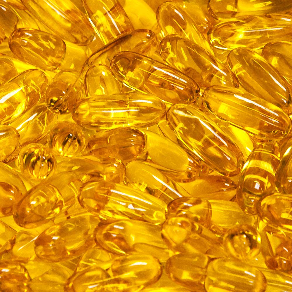 Cod Liver Oil High Strength 1000mg Capsules, 1 Year Supply, 365 Softgels Rich in Omega 3 Fatty Acids DHA, EPA and Vitamins A and D, UK Made by KeyVits
