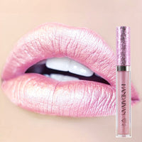 MEITREND Lip Stick,Matte Lipstick Pink Lipstick Makeup Metallic Light Lipsticks,Lipsticks For Women Long Lasting Waterproof Non-Stick Cup Not Fade Glitter Pink Lipstick Gift 1PC (#01)