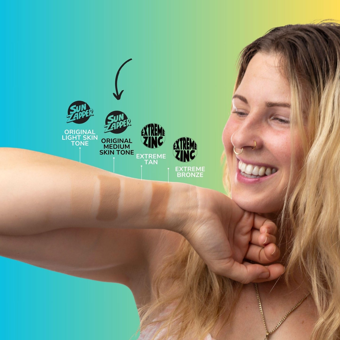 Sun Zapper Medium Skin Tone Original Zinc Stick SPF 50 + Zinc Oxide Mineral Sunblock Stick for Face - Tinted Sunblock for Legends with Darker Skin Tones, Made in Australia