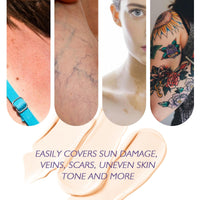 OuXing All Over Complexion Perfecter,Body Coverage Perfecter,Tatto Cover Up Makeup,Body Makeup Concealer,Long-Lasting Full Coverage Concealer,Women Waterproof Foundation Full Coverage (Deep Color,74g)