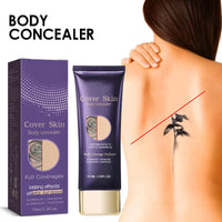 HERBINSOLS All Over Body Complexion Perfector with Brush - Waterproof Body Coverage Perfector Tattoo Cover up Makeup Cream - Long-Lasting Full Coverage Body Concealer Cream for Legs,Body Foundation