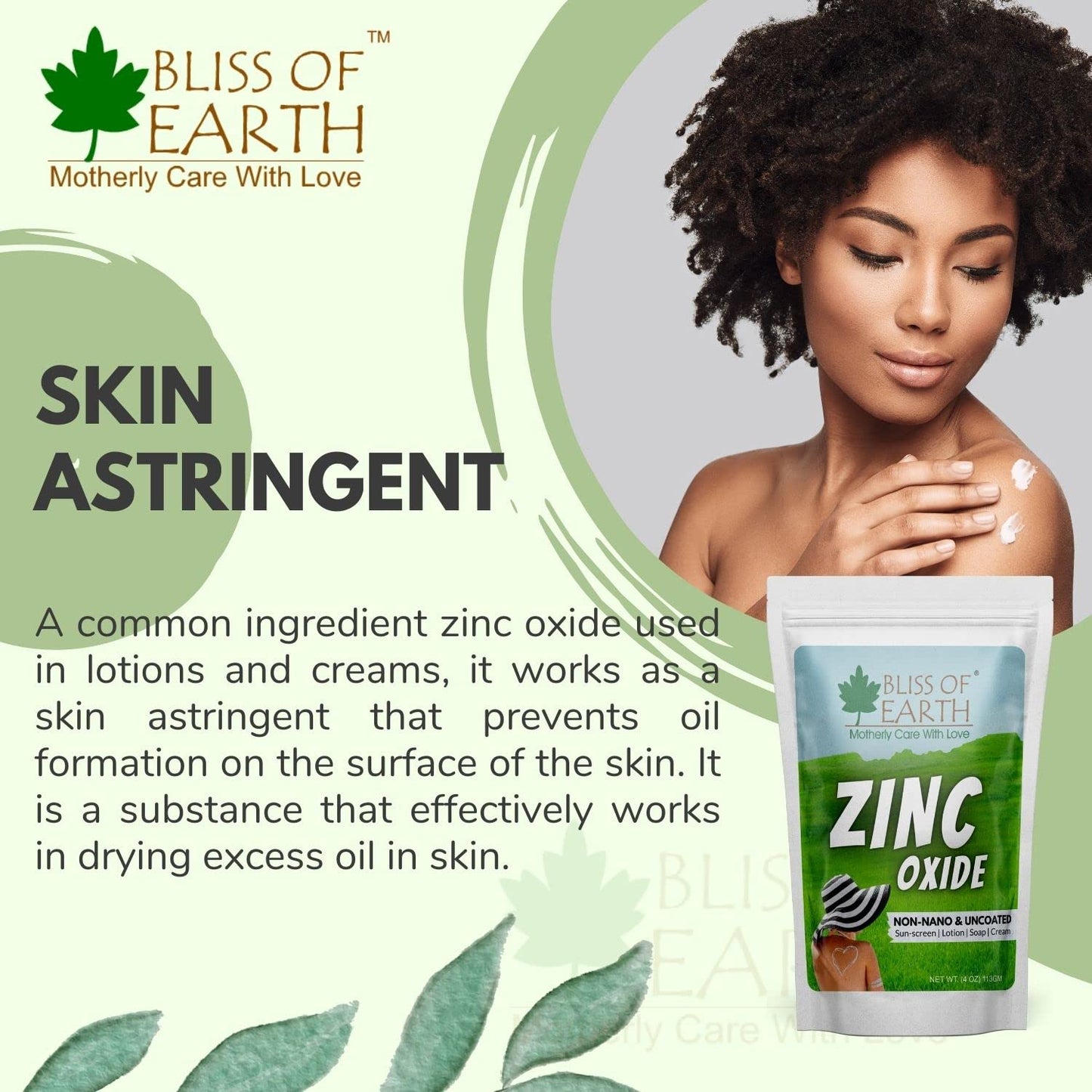 BLISS OF EARTH Bliss of Earth 113gm Zinc Oxide Powder Non Nano & Uncoated for Cosmetic & DIY Products Sunscream, Soap, Lotion