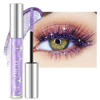 RUICHING Glitter Mascara, Purple Mascara Eye Glitter for Eyelashes, Diamond Shiny Colored Mascara, Long Lasting Smudgeproof Waterproof Sparkling Mascara Eye Make-Up Gift for Women