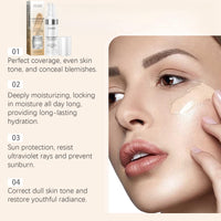 Jinjiar Foundation Color Changing,Colour Changing Mature Skin Foundation,Flawless Colour Changing Foundation Makeup,Foundation Full Coverage,Skin Tint,Baked Foundation,Makeup Foundation,Liquid Foundation