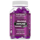 Nutrigums Immune Support 60 Blueberry Flavour Gummies | Two Month Supply | Elderberry Extract 2000mg, Vitamin C 50mg and Zinc 5mg | Vegan Friendly | Suitable for 12+ Years by NUTRIGUMS®