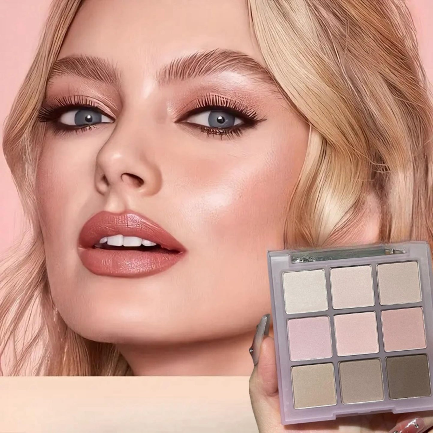 9-Color Matte Eyeshadow Palette for Women - Soft, Blendable Nude and Cold Brown Shades for Natural Looks - Milk Tea Warm Nude Palette