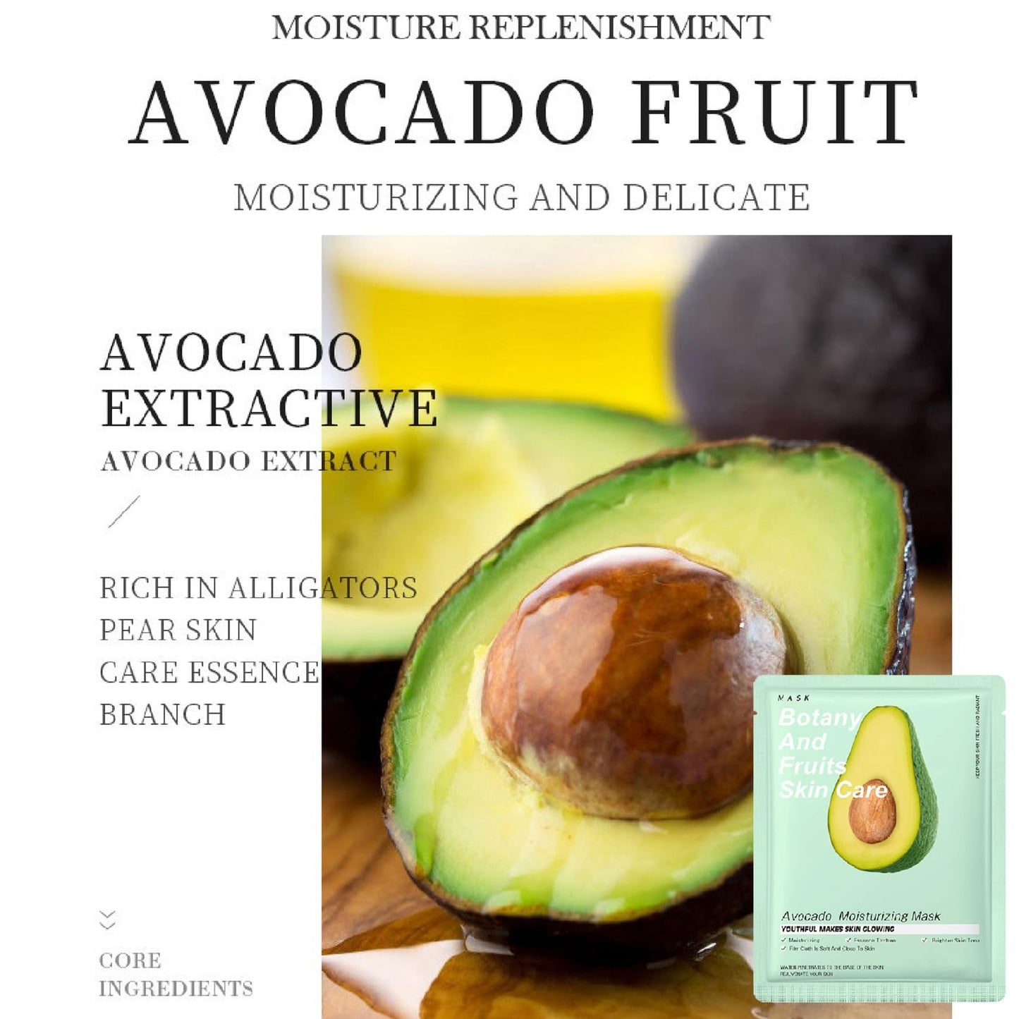 YUYUE-YY 5 Pcs Face Mask Set, Face Masks Skincare with Natural Fruit & Herbal Serum, Included Aloe Vera, Honey, Bamboo Charcoal, Avocado, and Cucumber, Hydrate, Brighten, Moisturize,Soothe for All Skin Types