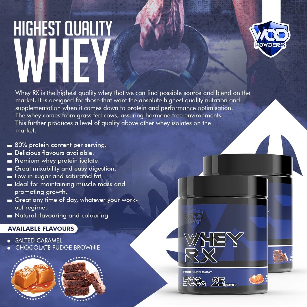 Hellenia WHEY RX - Muscle Building and Recovery Protein Powder - WOD Powders | Low Carb, Low Sugar, Low Fat, High in BCAA’s | Whey Protein Powder (Butter Cookie)