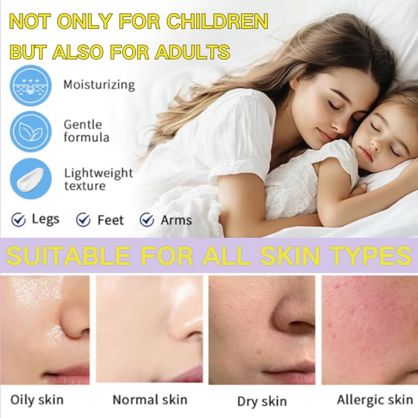 IZBEAUVO Magnesium Lotion For Kids, Bedtime Magnesium Cream For Sleep, Body Moisturiser With Calming Lavender Essential Oils & Shea Butter - Body Skin Care Apply To Legs,Arms Or Chest