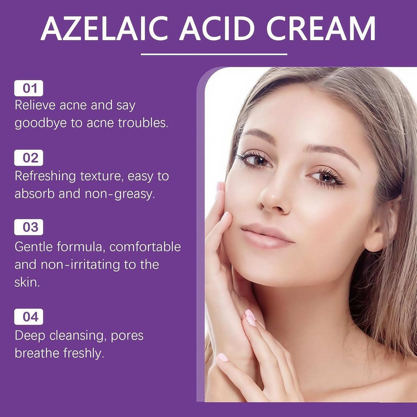Fankayi Azelaic Acid Serum Cream,Face Hyaluronic Acid for Redness & Dark Spots,Brightening Face Skin Care Treatment,Dark Spot Remover,Brightening Serum,Whitening Freckle Cream,Dark Spot Correcting Serum