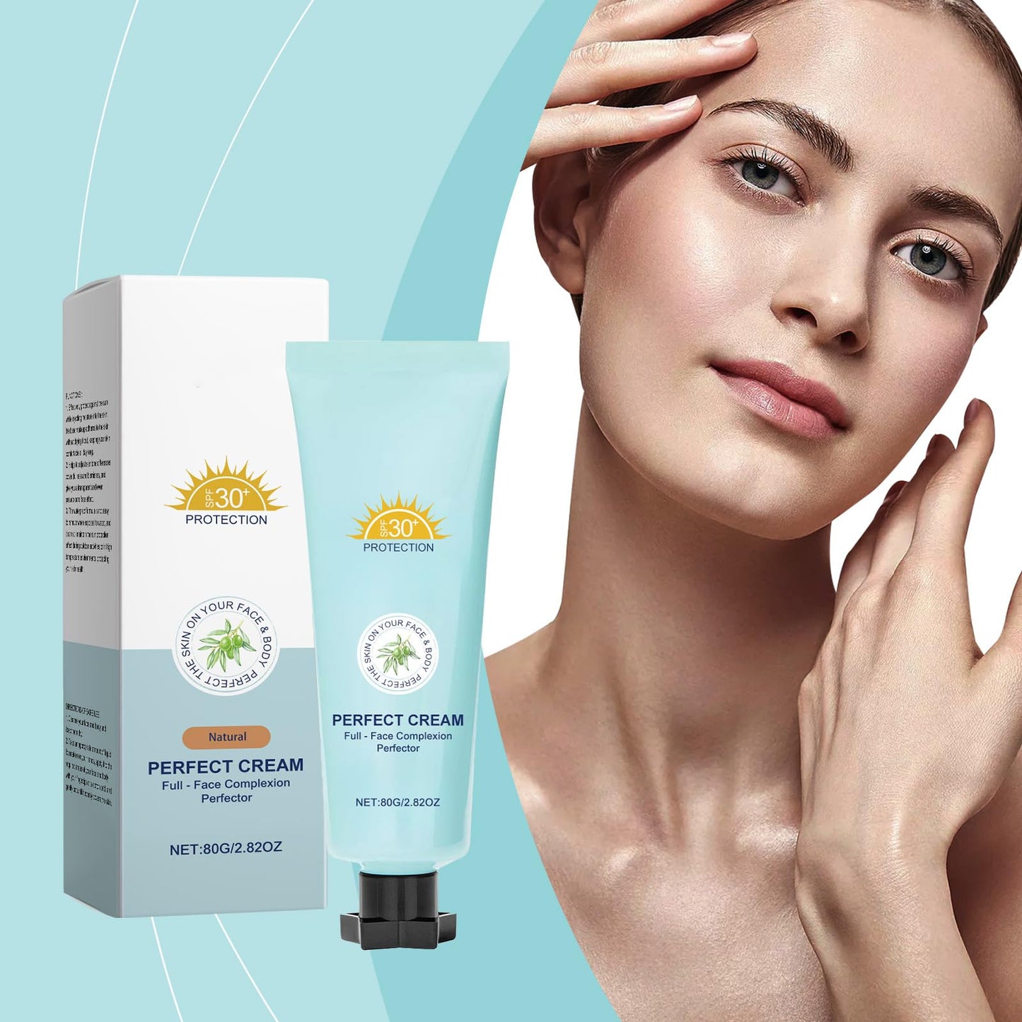 SHEBEEDO Natural Hydrating Camo Concealer, SPF 30 All Over Complexion Perfector, Body Coverage Perfector, Lightweight and Waterproof Foundation Full Coverage,Concealer for Mature Skin (Natural)