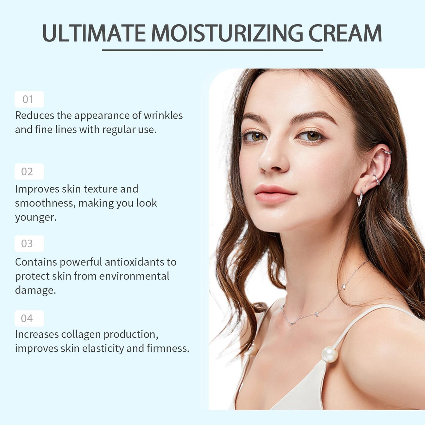 Ultimate Moisturizing Cream, Centella Moisturizer Korean,Youthful Formula,Centella Asiatica, Niacinamide, Hyaluronic Acid,Collagen,Face Cream for Fine Lines,Dark Spots, Dry Skin, Redness(100ML)