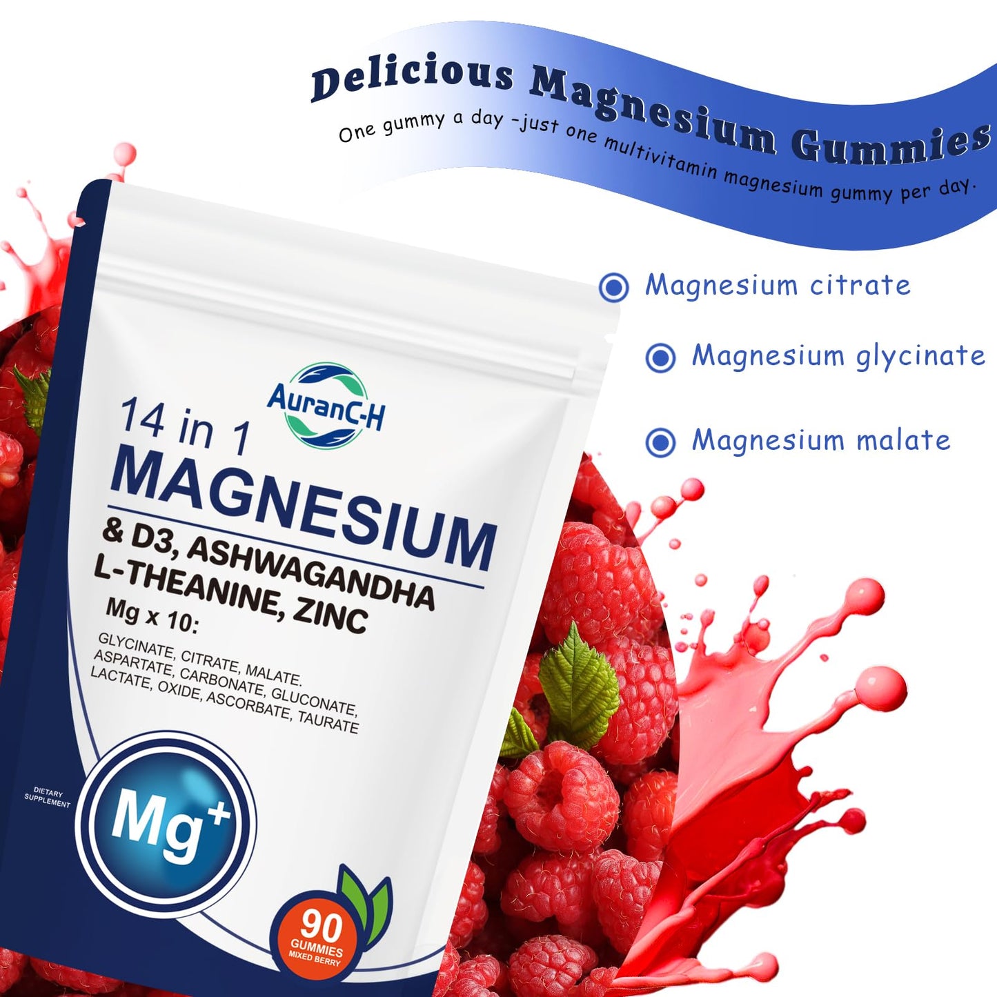Fengsheng Home Sleep Gummies with 350mg Magnesium Glycinate & Citrate for Adults - High Strength Natural Alternative - L-Theanine, Vitamin D & Zinc - Sleep Gummies - Sugar Free & Vegan - Anxiety & Sleep Support