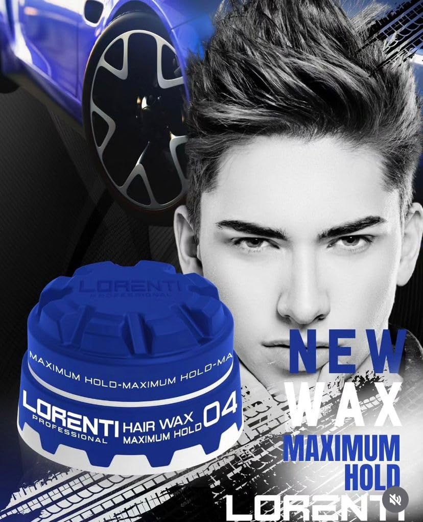 Lorenti Tokyo & Seoul Hair Styling Hard Wax | Maximum Hold | No: 04 Aqua Gel Blue Wax 150 ml