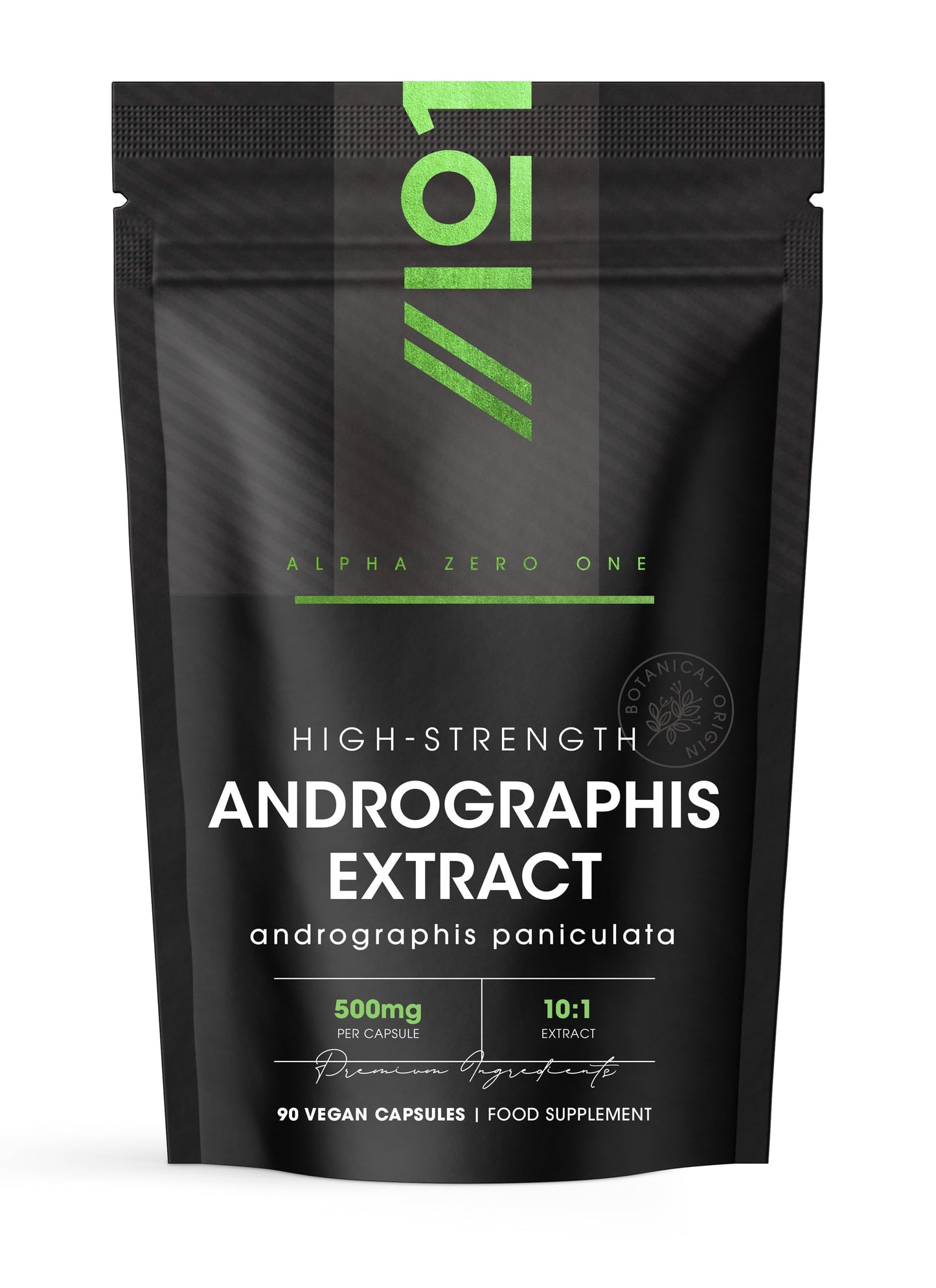 Andrographis Extract 500mg – High Strength Andrographis Paniculata Extract Equivalent to 5,000mg – 90 Vegan Capsules (3 Months Supply) – by Alpha01