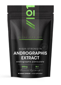 Andrographis Extract 500mg – High Strength Andrographis Paniculata Extract Equivalent to 5,000mg – 90 Vegan Capsules (3 Months Supply) – by Alpha01