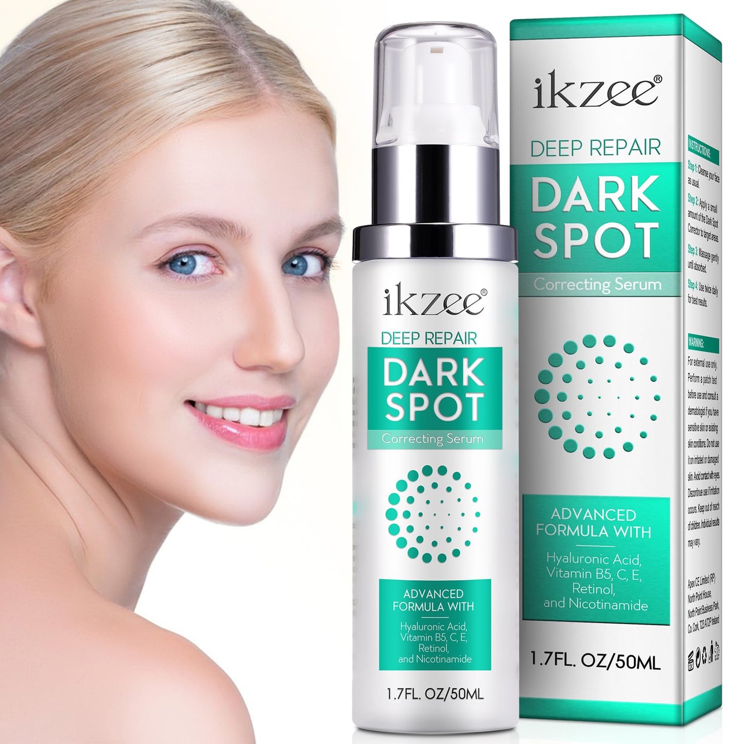Generic Dark Spot Remover for Face - Deep Repair Correcting Serum Skin Care Face Cream with Hyaluronic Acid, Vitamin B5, C, E for Freckles & Skin Brown Spot Remover Brightens Skin Rapid Tone Repair