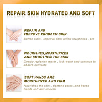 Wax Hand Mask, Honey Milk Hand Peeling Mask, Honey Hand Mask Moisturizing,Nourishing & Hydrating Hand Mask, Exfoliating Hand Wax,Hand Remove Dead Skin,Hand Skin Repair for Dry,Aging,Cracked Hands-170g