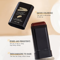 Safe and Convenient Comb Hair Dye Black, Instant Hair Color Stick with Built-in Comb, Root Cover Up Stick for Instant White Coverage,Waterproof Sweat-Proof Portable, Easy Application