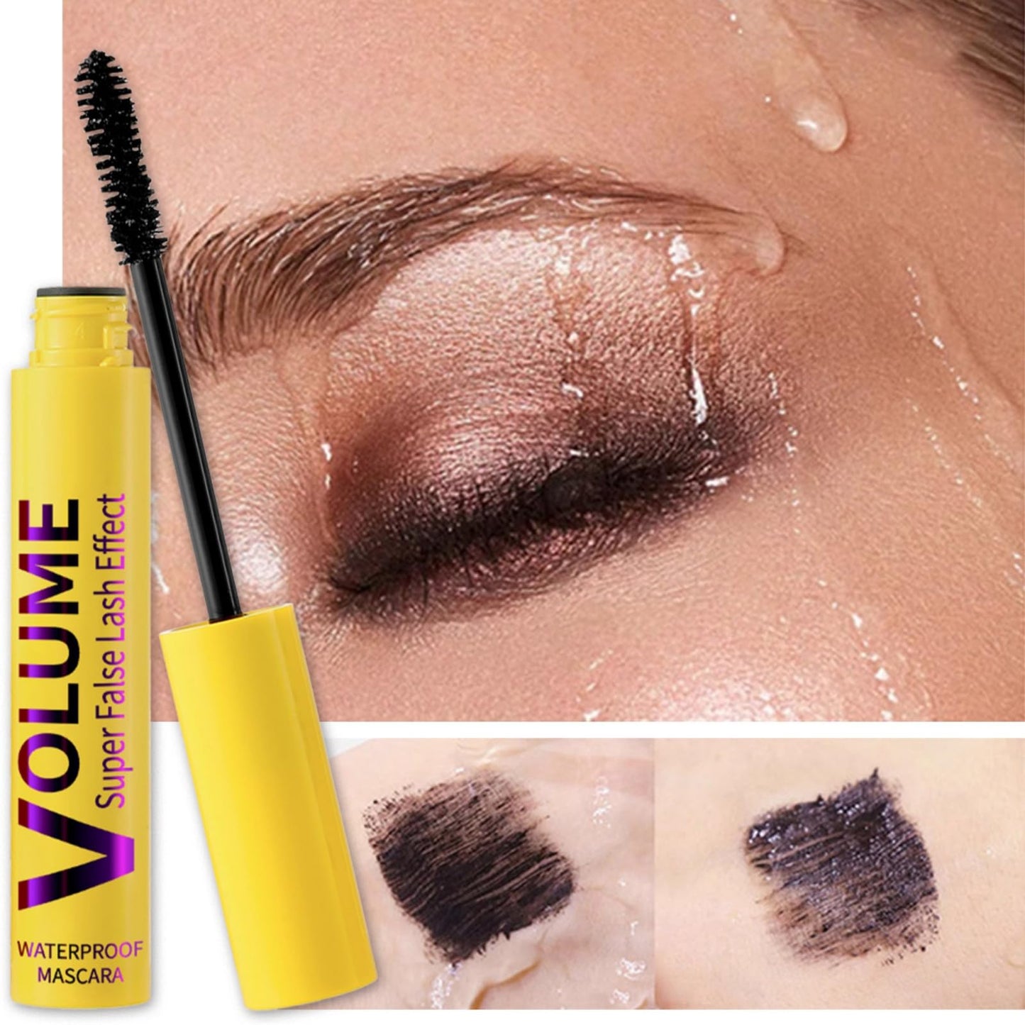 10ml Bub/ble Mascara,M/ascara Black Volume and Length,False Lash Effect Ma/scara for Woman,Lengthening Mascara Black,Waterproof Long-Lasting,Persistent Curling,Non-Smudging,Compact and Portable