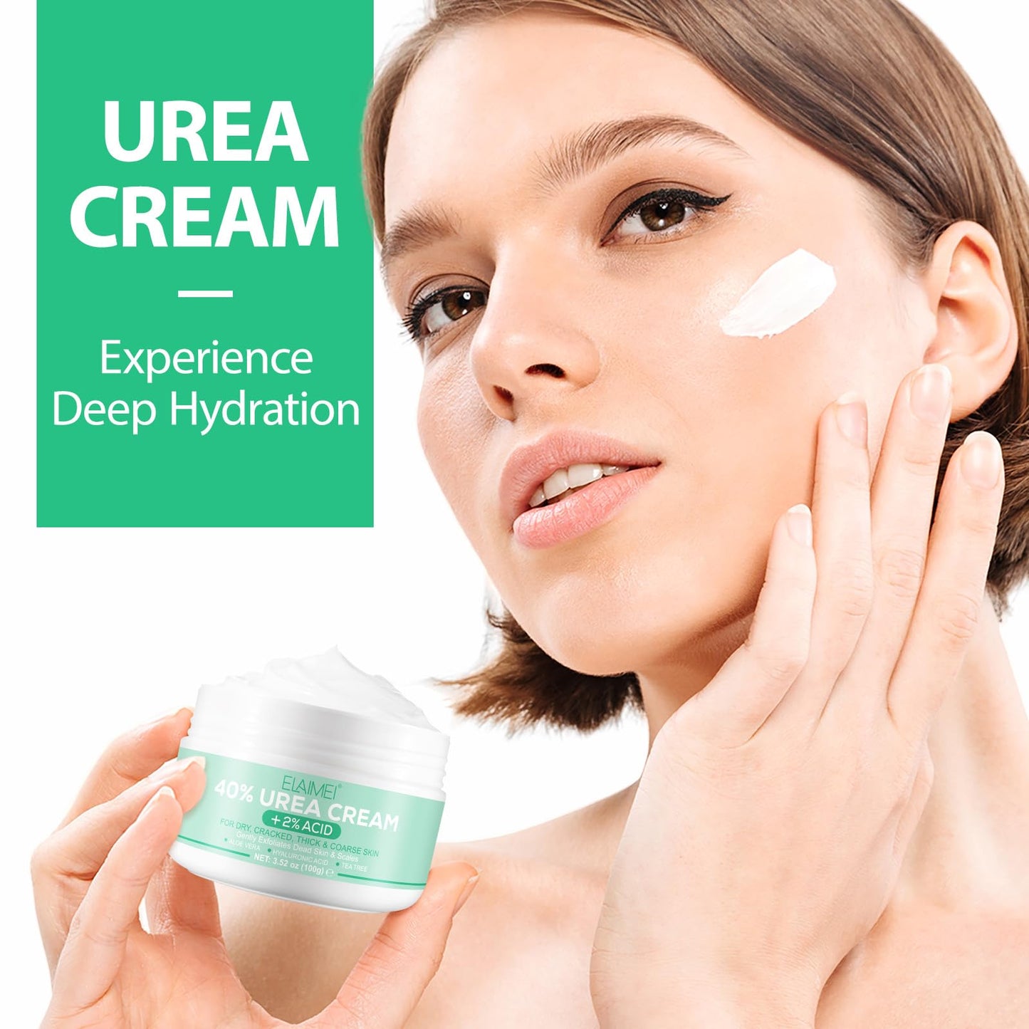 Urea Cream 40 Percent, Urea Foot & Hand Cream for Dry Cracked, 40 per Urea Lotion for Feet-100g