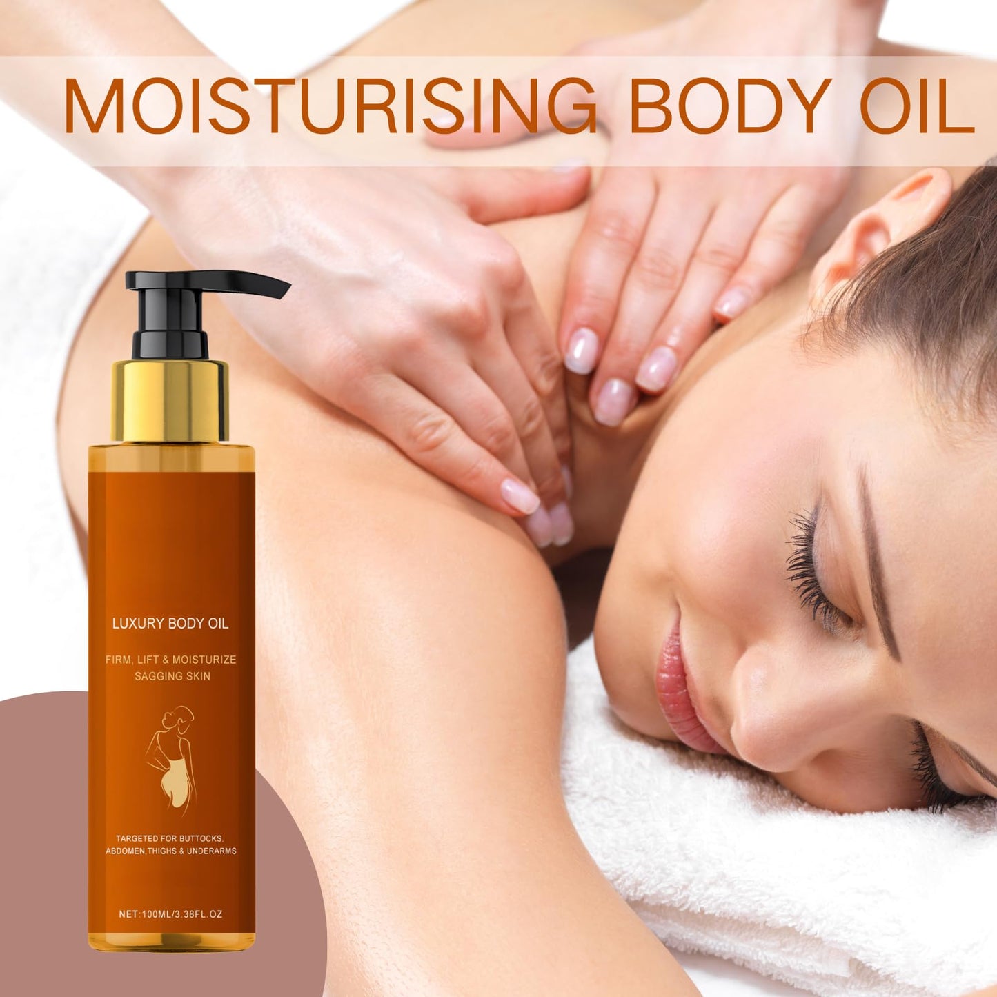 Magic Firming Body Oil, Magic Luxury Body Oil With Lavender & Rosehip, Skin Tightening & Hydrating Body Oils For Arms, Thighs & Abdomen,Lightweight, Non-Greasy Moisturiser For Silky Smooth Skin