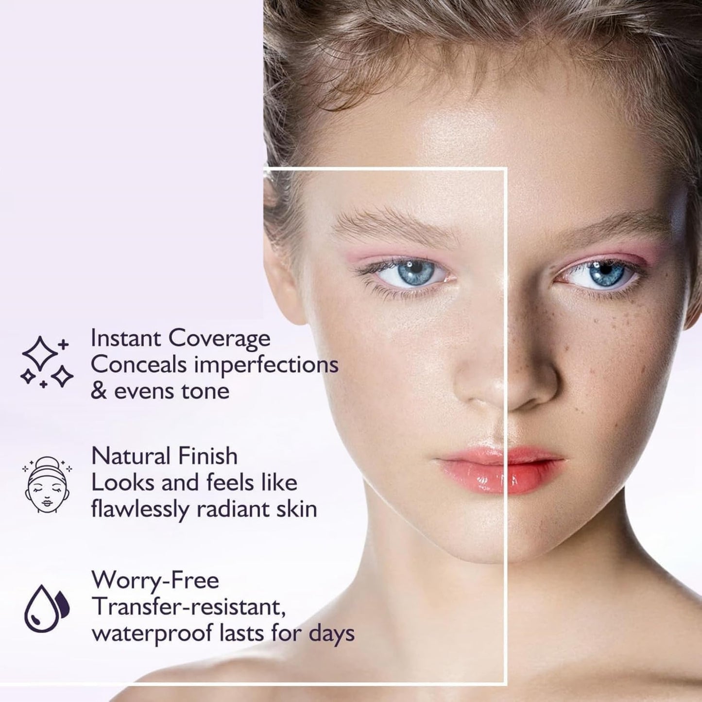 Ruojiar Body Coverage Per/fector,Ta/ttoo Cover Up Makeup,All Over Com/plexion Per/fector,Long Lasting Waterproof Sweatproof,Natural Gloss,Easy Application,Radiant Glow,Body Makeup,for Blemish,Spot and Scars