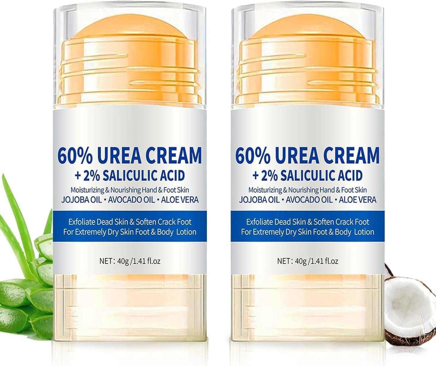 2PCS Urea Cream 60% for Feet, 2025 New Maximum Strength Foot Cream for Dry Cracked Skin and Feet, Urea Foot Cream, Foot Moisturiser, Repairing Creams for Heels, Knees, Elbows & Hands
