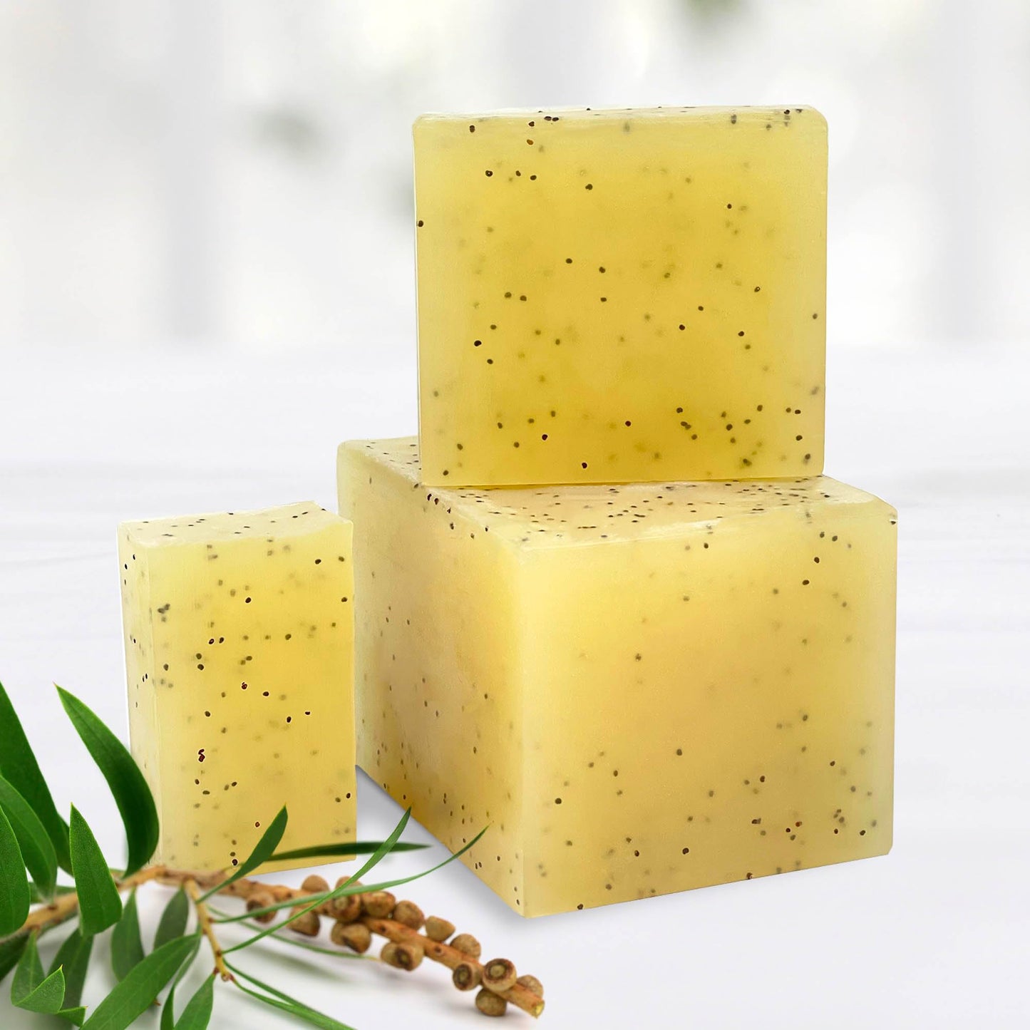 New Dawn Handmade Natural Tea Tree Soap Loaf - Range No.5 - Acne/Blackhead/keratosis Pilaris/Athlete's Foot/Hidradenitis Suppurativa Relief - 400g Money Saver Loaf