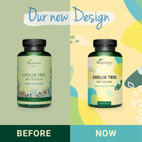 Choline Complex Vegavero® | 3 Forms: Bitartrate, CDP & Phosphatidyl | NO Additives, Lab-Tested | 90 Capsules | Vegan