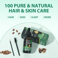 Jamaican Black Castor Oil 100% Pure for Hair Growth, Black Castor Essential Oil for Stronger Healthier Hair for Body & Face Eyebrows Growth, Skin Moisturizer & Massager Nail Care