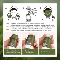 Lumiter Clay Mask Sticks, Green Tea Mask Stick + Turmeric Mud Mask Sticks, Deep Cleansing, Radiant Skin Care Set, 2-Pack