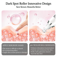 IZBEAUVO Dark Spot Remover For Face With Roller, Dark Spot Correcting Serum, Dark Spot Corrector For Age Spot Sun Spot Freckles Brown Spot, Melasma Treatment For Face, Hydrating Serum, Glow Serum