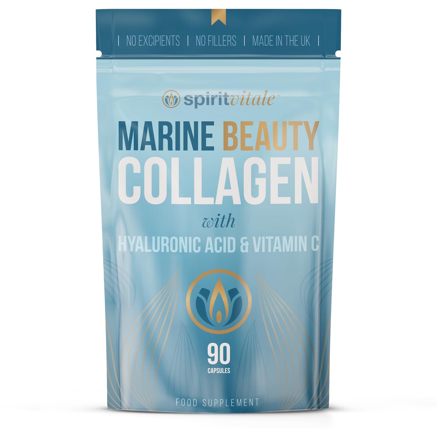 Spirit Vitale Marine Beauty Collagen with Hyaluronic Acid and Vitamin C (90 Capsules)