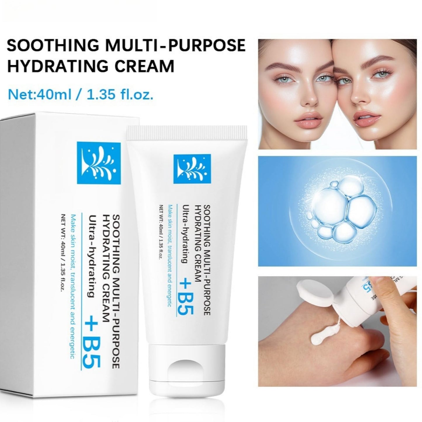 TONISABERY Repair Face Cream,B5 Repairing Balm,Skin Barrier Repair Cream,Anti Redness Moisturiser Cream,Smoothing Skin Repair Cream for Acne and Repair Damage Skin,Multi-Purpose B5 Face Cream for Sensitive Skin