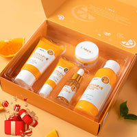 HAORQEE Skin Care Sets & Kits for Teenage Girls Gifts, Vitamin C Skincare Set Simple Beauty Pamper Anti-Ageing,Brightening,Moisturising Gift Sets for Women, Includes Cleanser-Toner-Serum-Eye Cream-Serum Cream