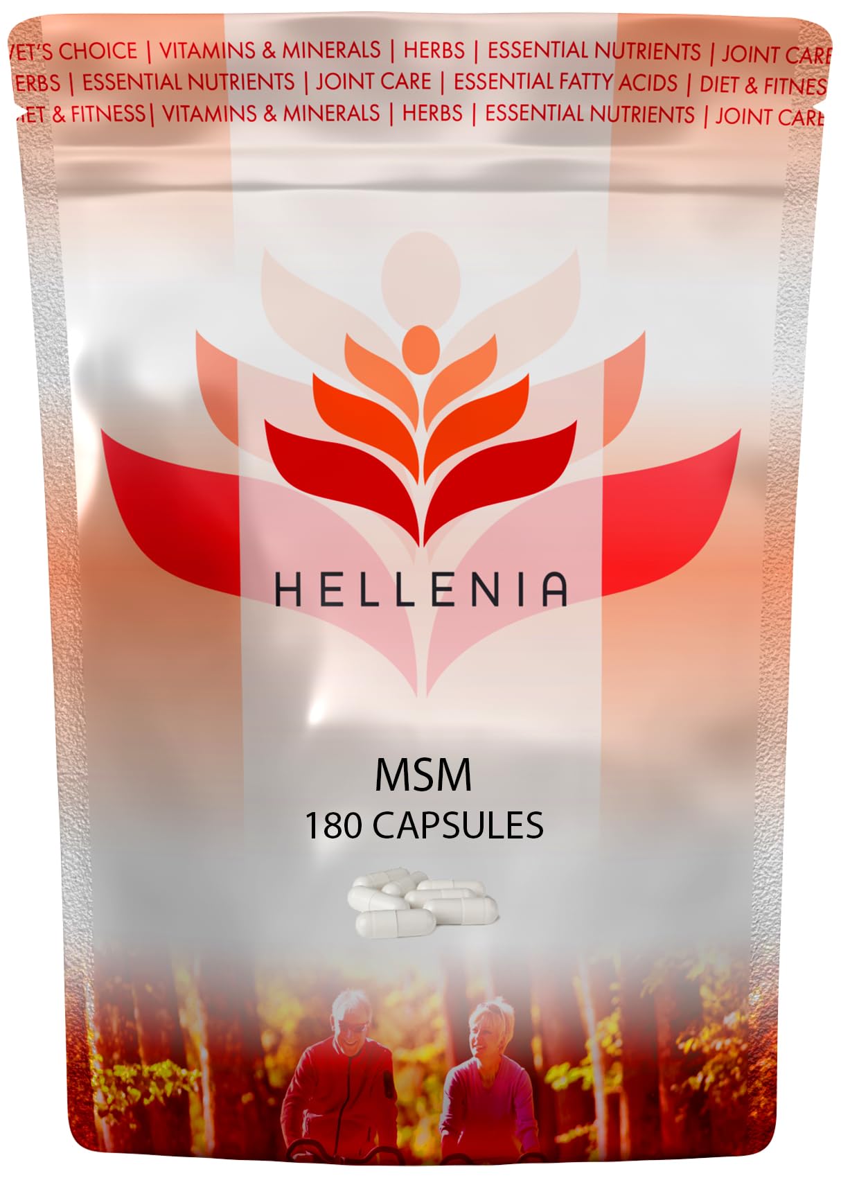 Hellenia MSM (Methyl Sulphonyl Methane) 1000mg - 180 Capsules - Joint Care Supplement