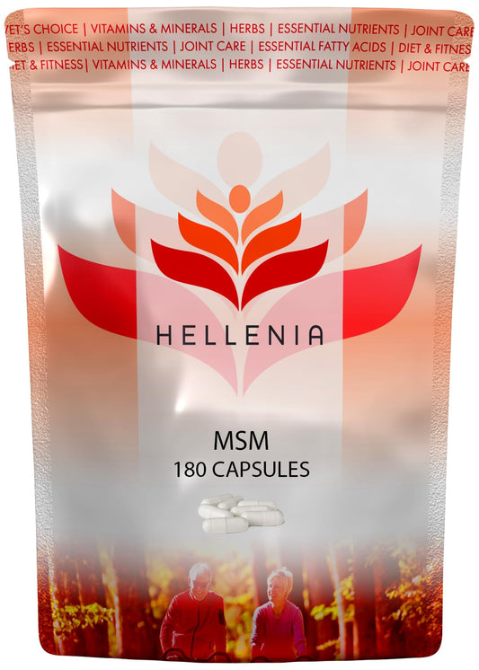 Hellenia MSM (Methyl Sulphonyl Methane) 1000mg - 180 Capsules - Joint Care Supplement